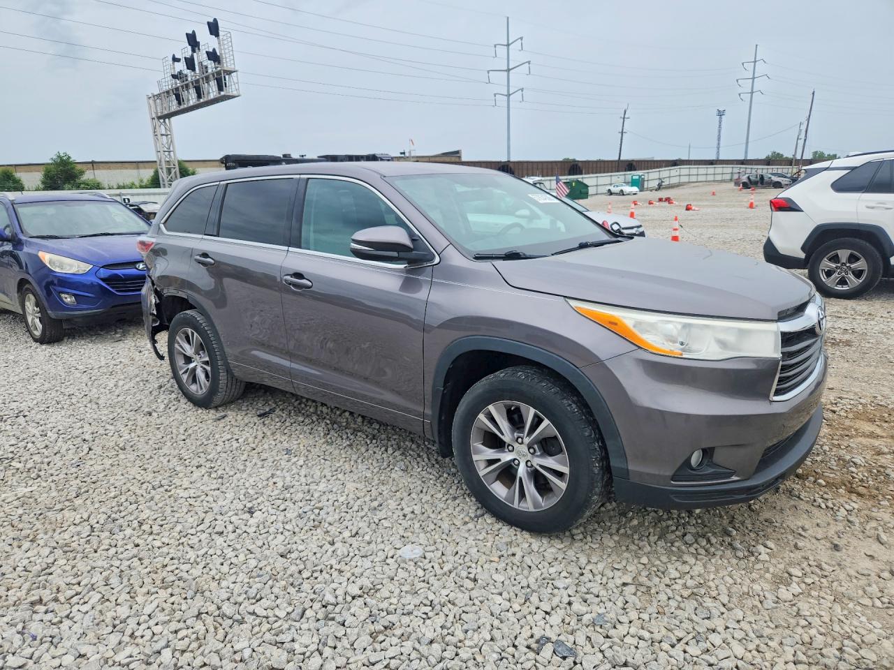 2014 Toyota Highlander Le Plus Gray vin: 5TDZKRFH8ES014915