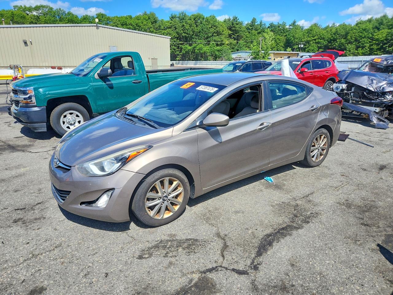 2015 Hyundai Elantra Se Gray vin: 5NPDH4AE3FH642168