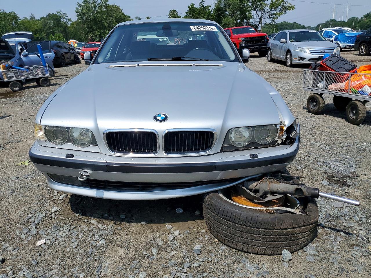 2001 Bmw 740 I Automatic Silver vin: WBAGG834X1DN86401