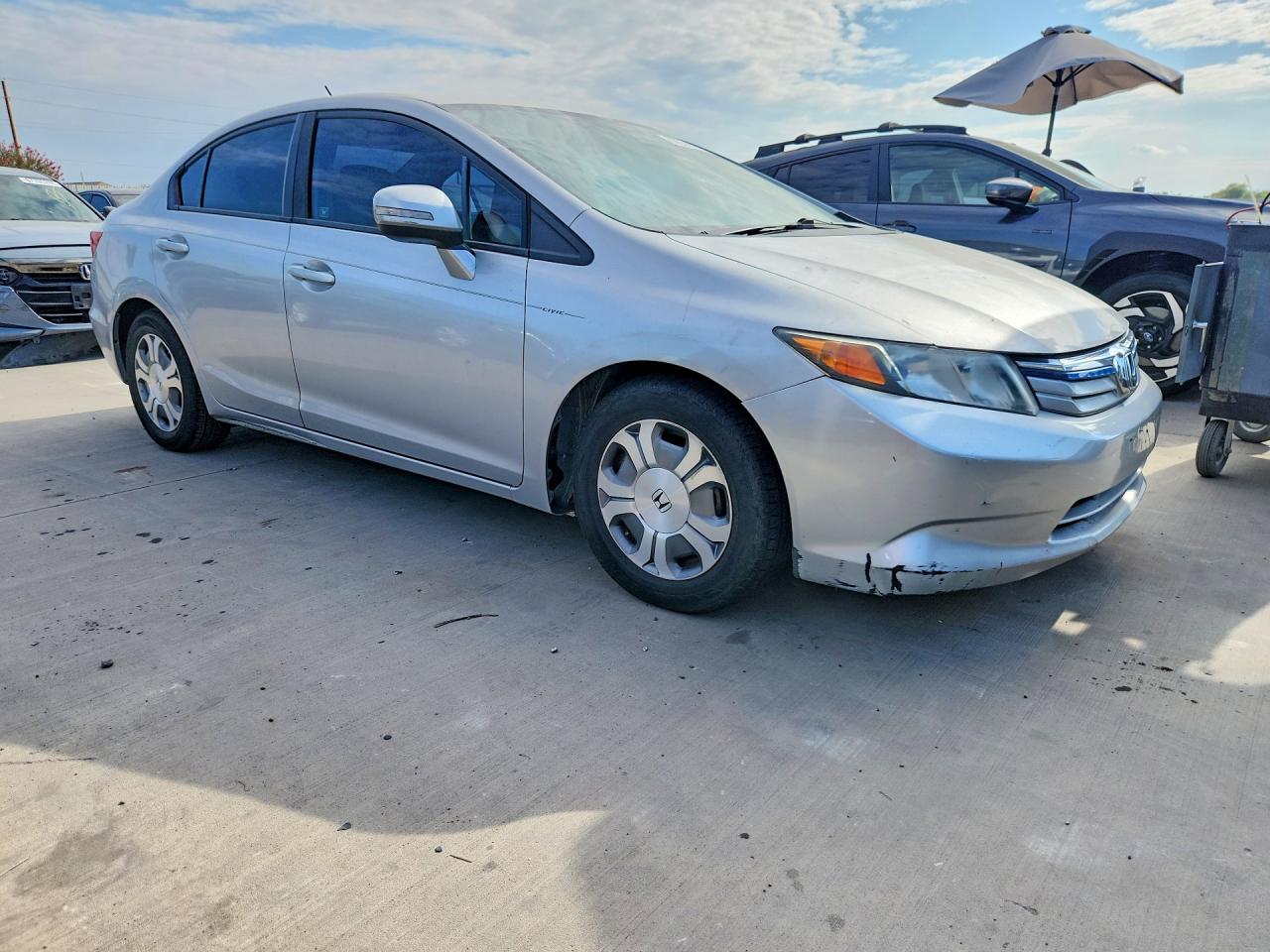 2012 Honda Civic Hybrid Gray vin: JHMFB4F22CS003459