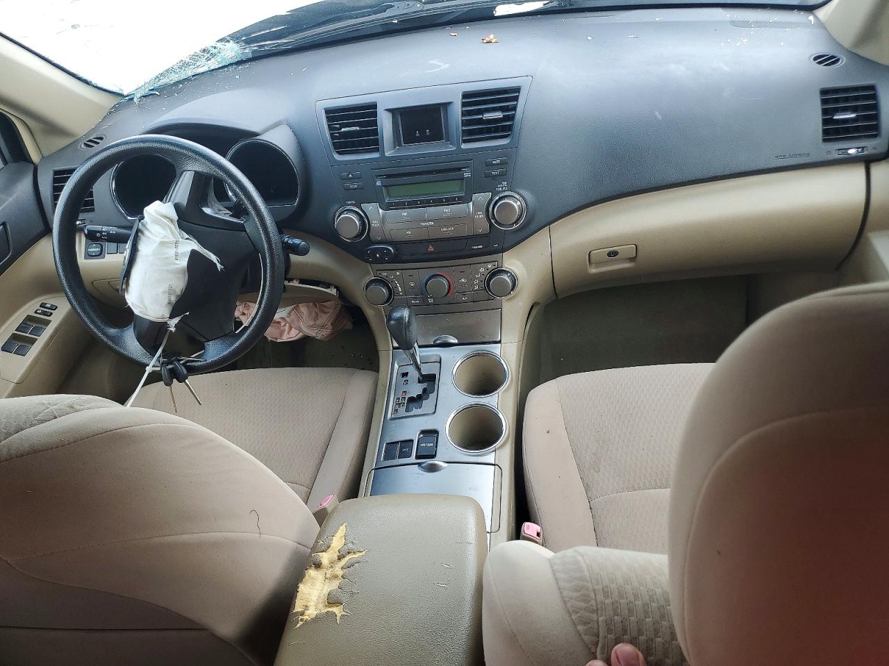 2009 Toyota Highlander Base White vin: JTEDA41AX92005054