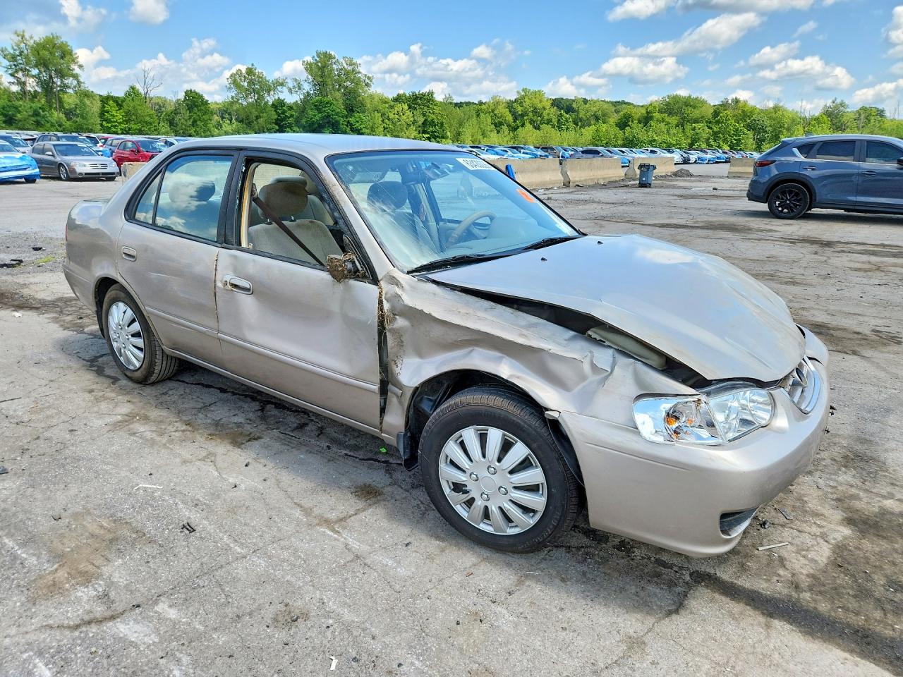 2002 Toyota Corolla Le Бежевый vin: 2T1BR12E82C548835