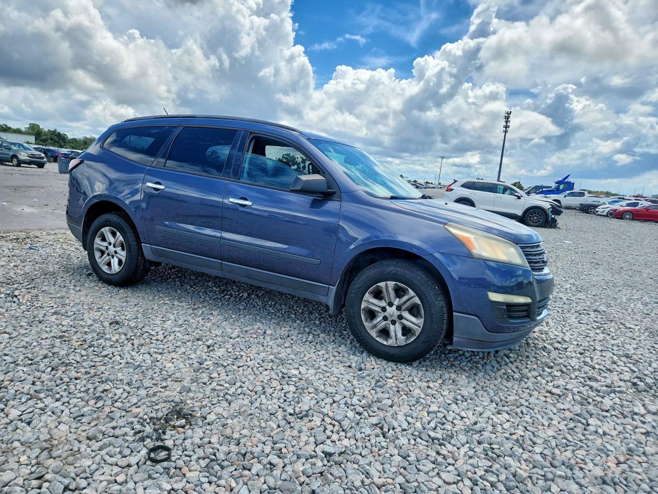 2013 Chevrolet Traverse Ls Blue vin: 1GNKRFED5DJ162677