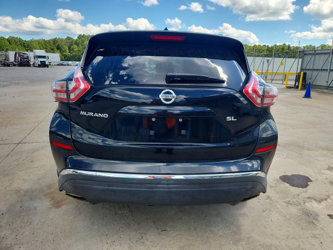 2015 Nissan Murano Sl Black vin: 5N1AZ2MGXFN240936