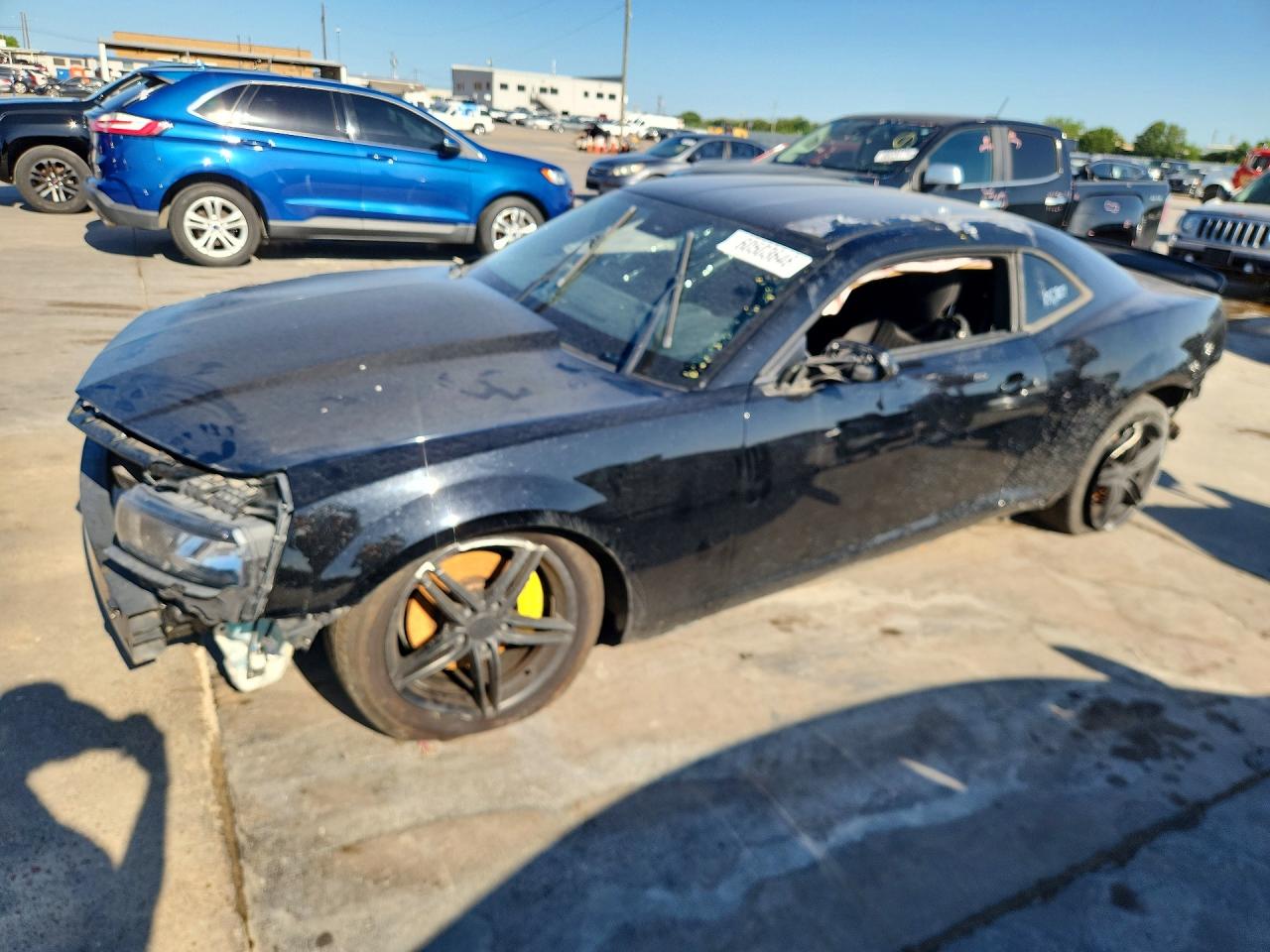 2014 Chevrolet Camaro Ls Black vin: 2G1FA1E37E9240314
