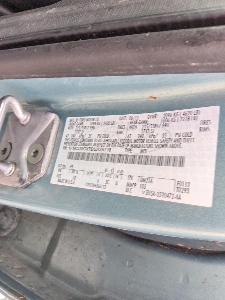 2013 Ford Escape Se Blue vin: 1FMCU0GX7DUA25718