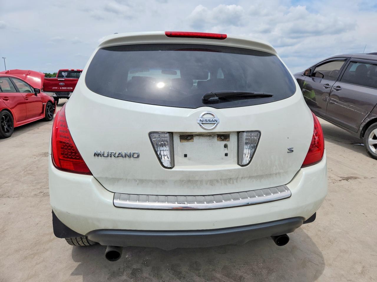2007 Nissan Murano S White vin: JN8AZ08T47W505222