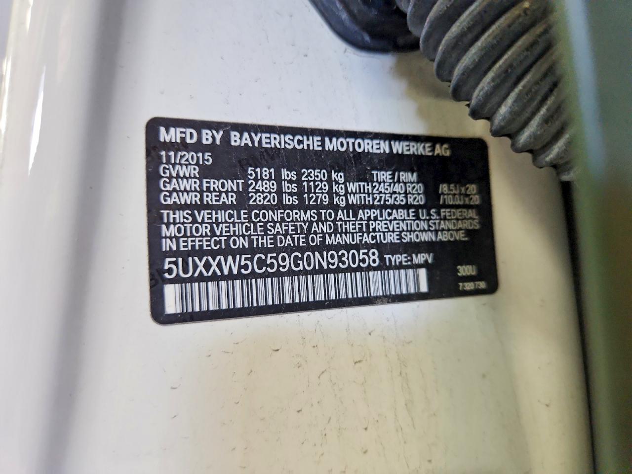 2016 Bmw X4 Xdrive35i Зеленый vin: 5UXXW5C59G0N93058