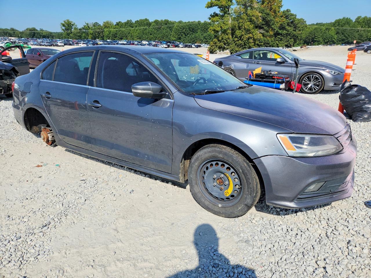 2015 Volkswagen Jetta Se Gray vin: 3VWD17AJ7FM353613