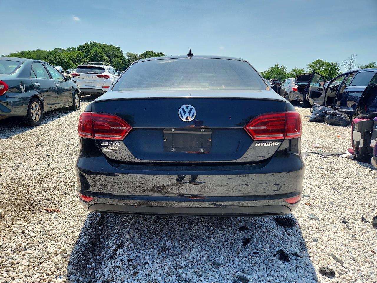2013 Volkswagen Jetta Hybrid Black vin: 3VW637AJ5DM227685