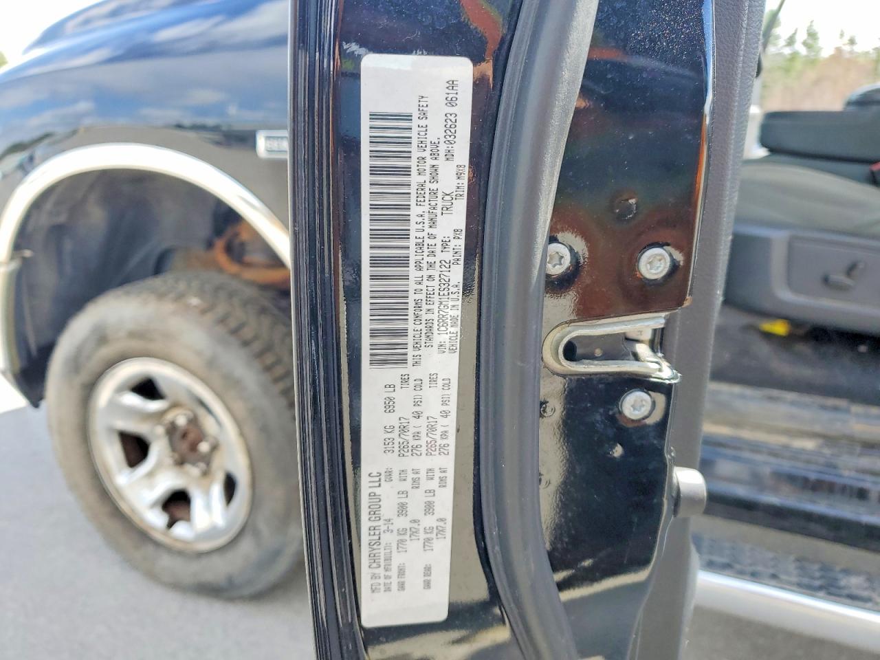 2014 Ram 1500 Slt Black vin: 1C6RR7GM1ES327122
