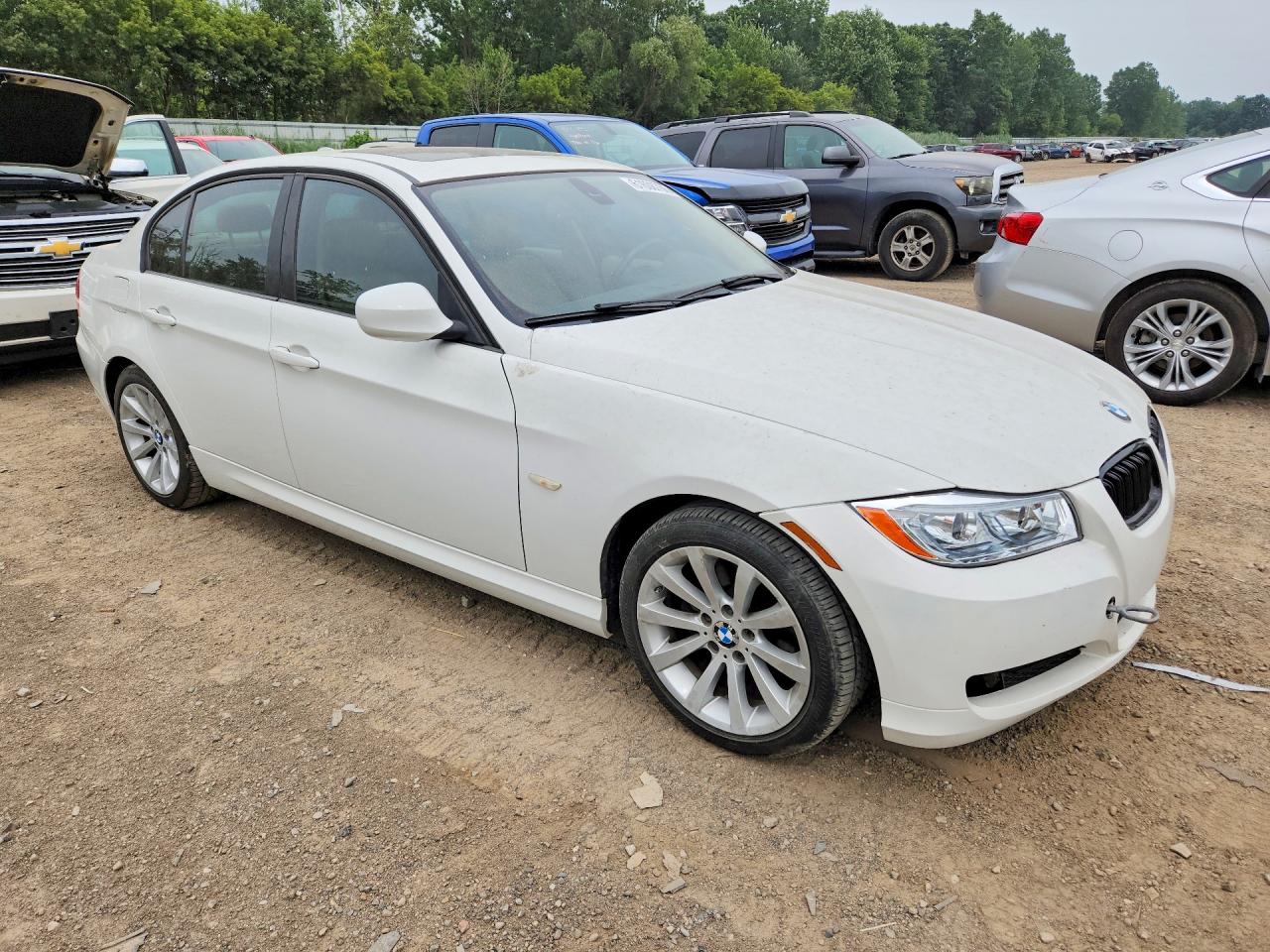 2011 Bmw 328 I White vin: WBAPH7C57BE850556