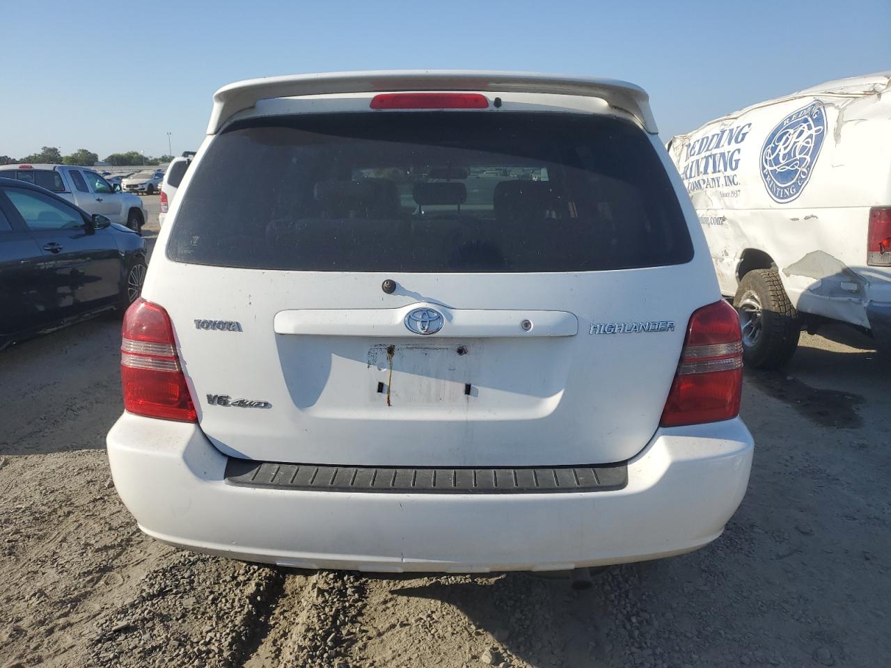 2001 Toyota Highlander White vin: JTEHF21A510019628