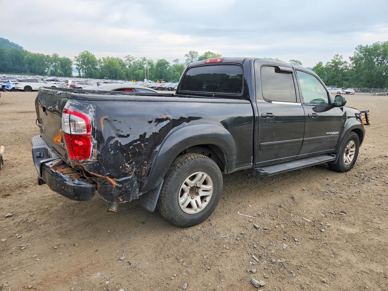 2004 Toyota Tundra Double Cab Limited Black vin: 5TBDT48154S444886