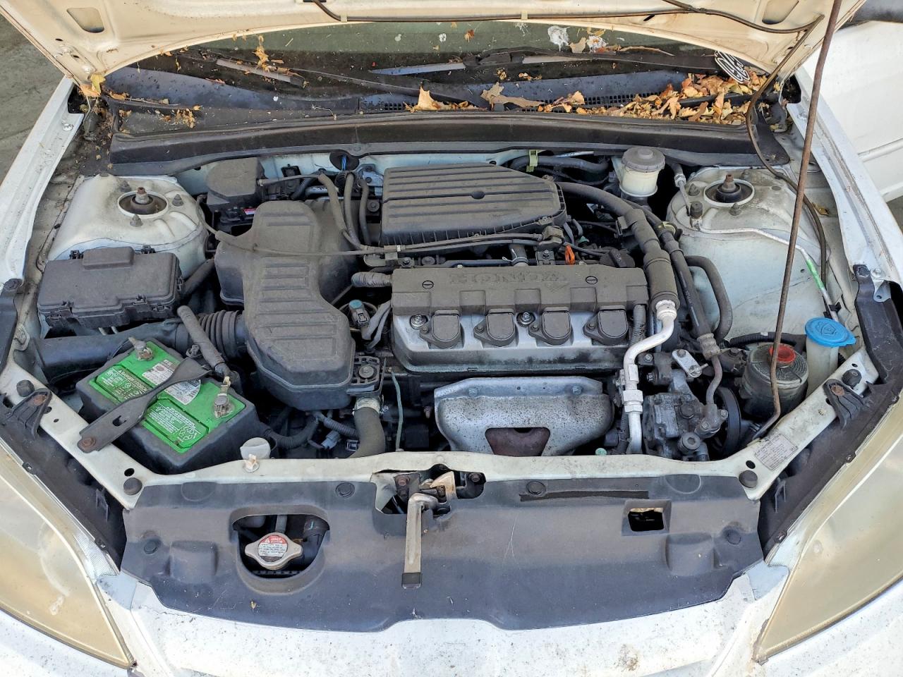 2004 Honda Civic Lx White vin: 2HGES16564H641648