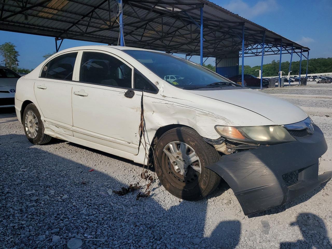 2010 Honda Civic Vp White vin: 19XFA1F35AE084775
