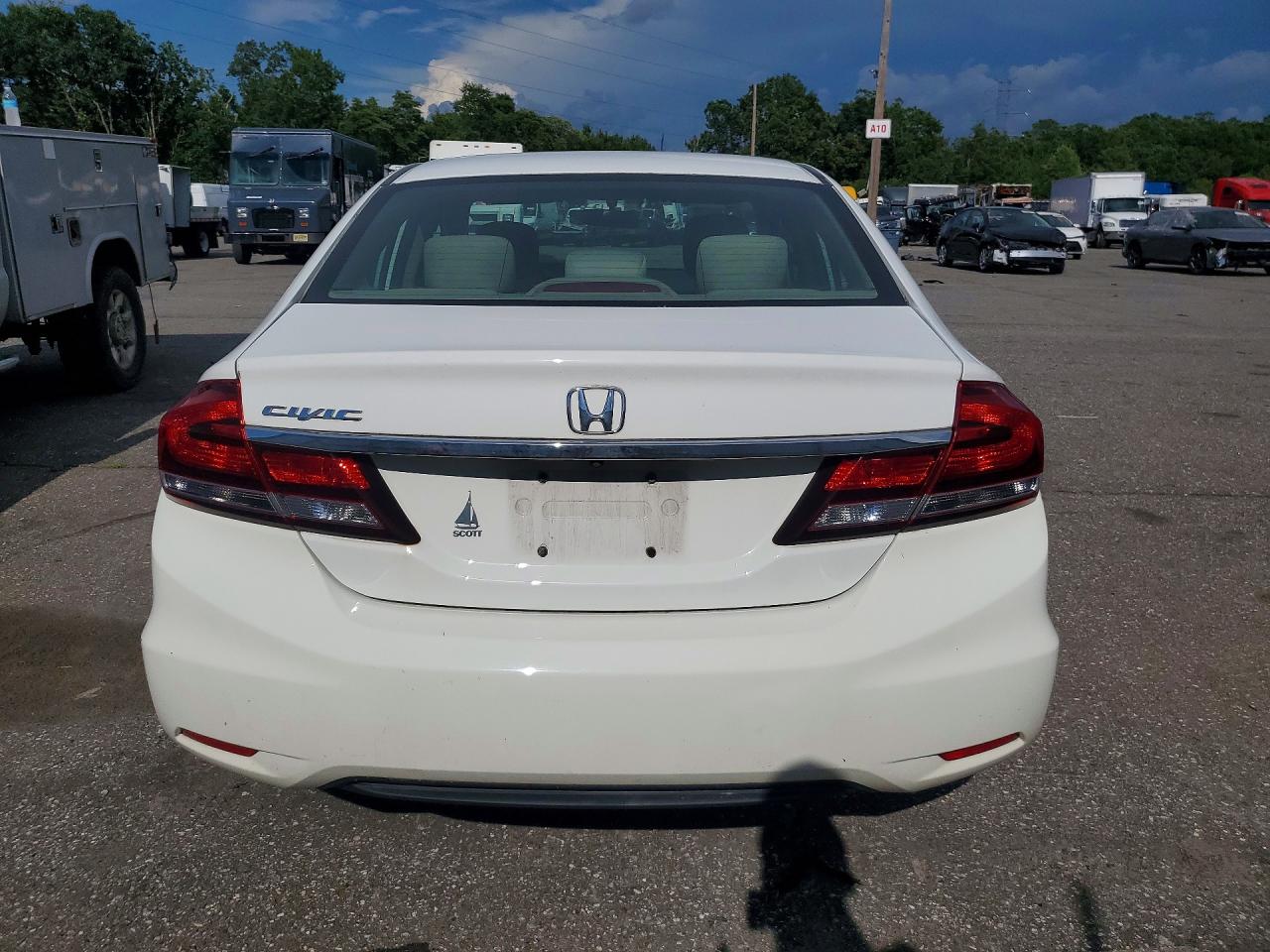 2014 Honda Civic Lx Белый vin: 19XFB2F50EE244880