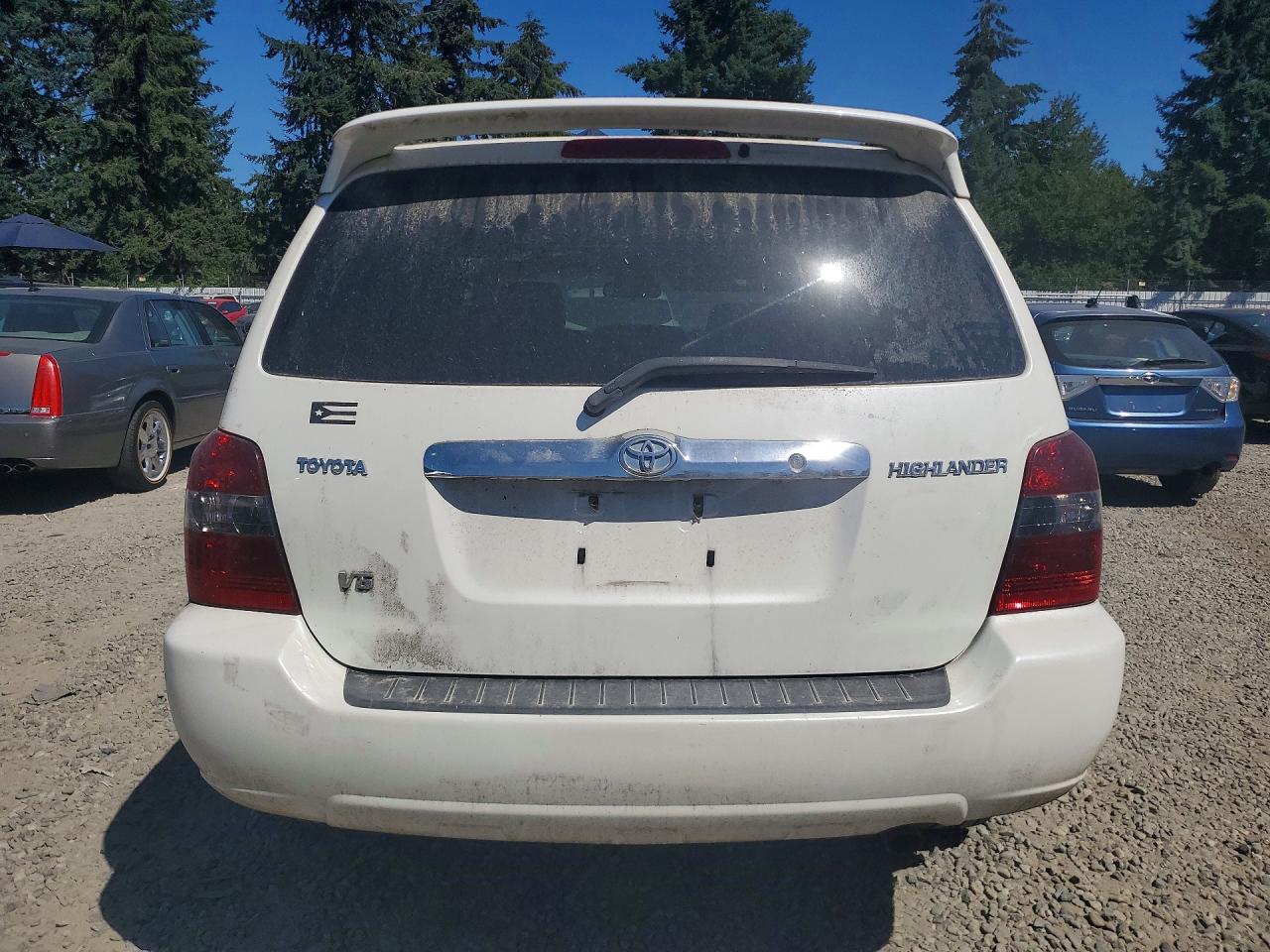 2007 Toyota Highlander Sport White vin: JTEGP21AX70137336