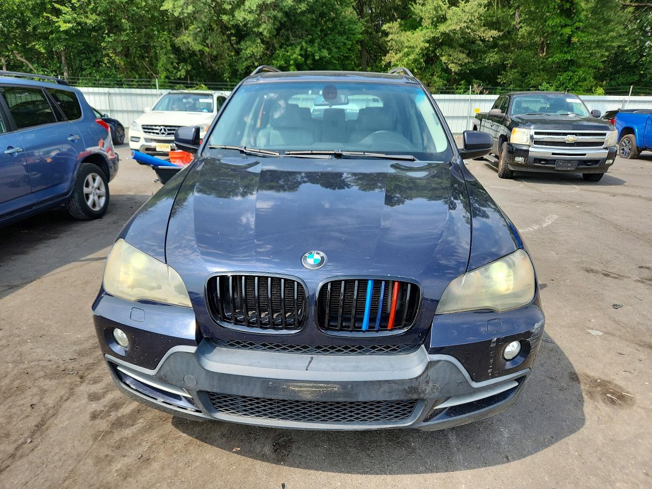 2007 Bmw X5 4.8i Синий vin: 4USFE83517LY65287