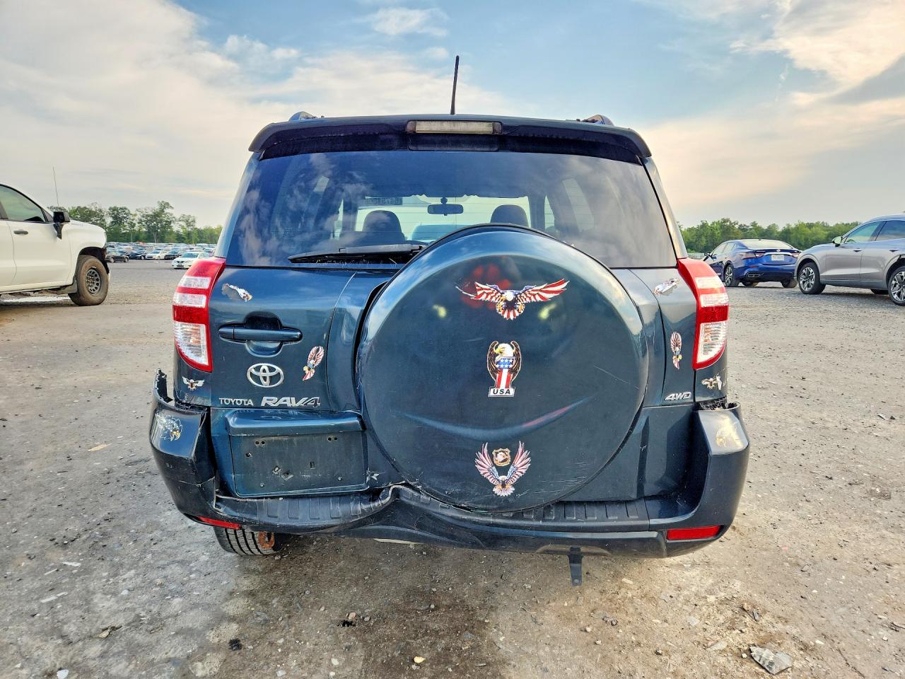 2010 Toyota Rav4 Base Blue vin: JTMBF4DV4AD027877