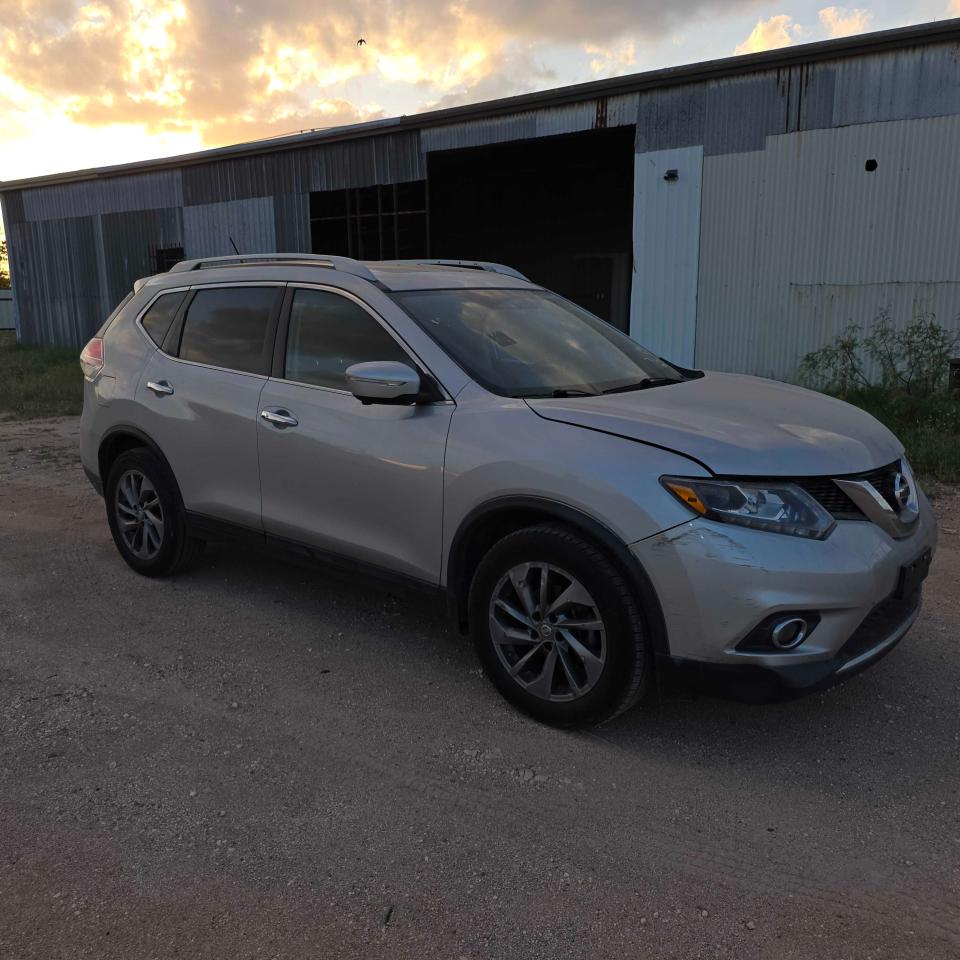2015 Nissan Rogue Sl Silver vin: 5N1AT2MV9FC862097