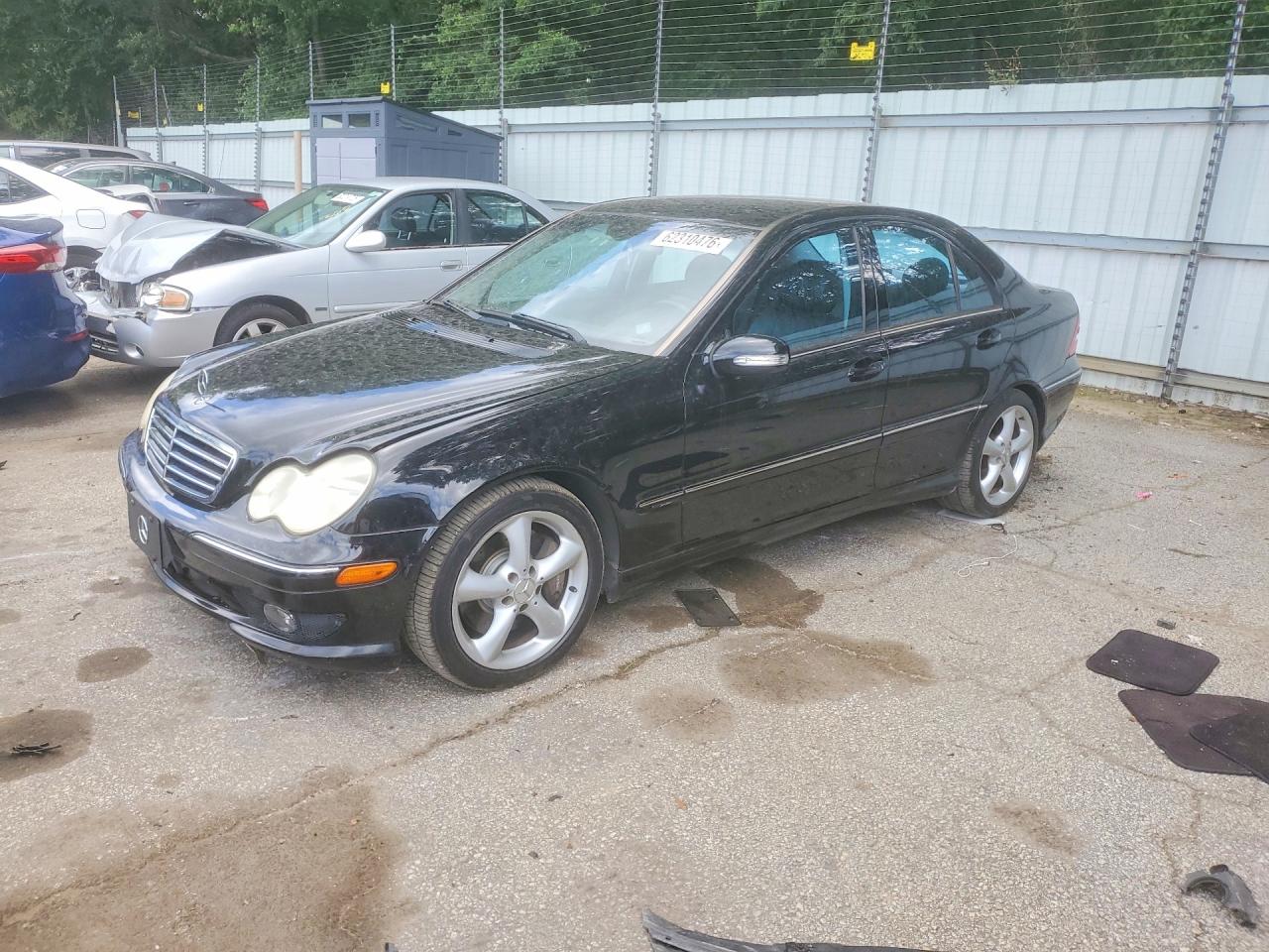 2006 Mercedes-benz C 230 Черный vin: WDBRF52H66F743594