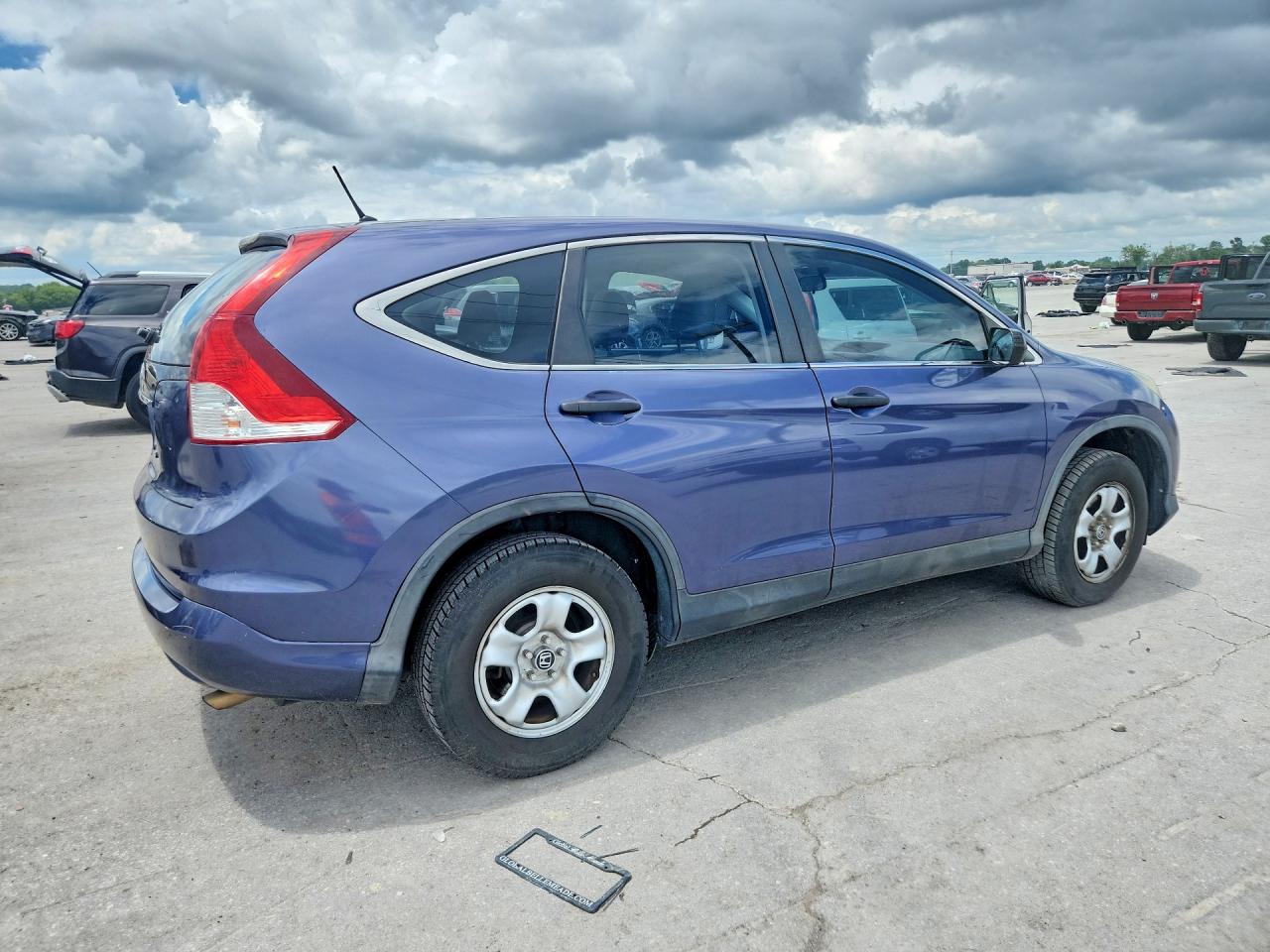 2014 Honda Cr-v Lx Blue vin: 3CZRM3H34EG701469