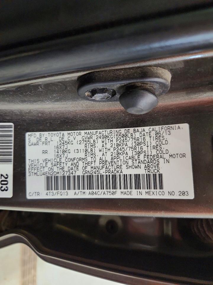 2013 Toyota Tacoma Double Cab Gray vin: 3TMLU4EN2DM127347