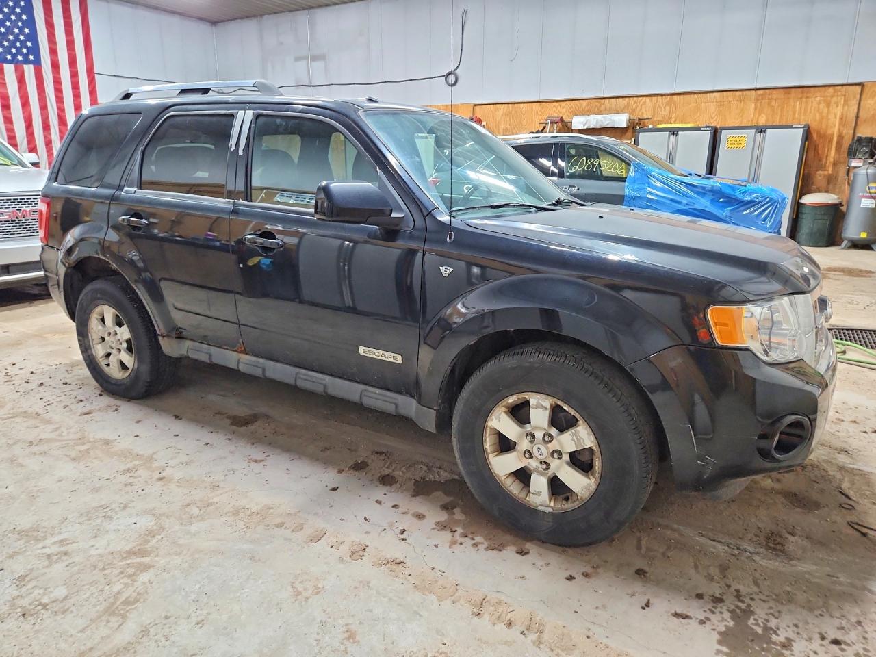 2008 Ford Escape Limited Black vin: 1FMCU94108KA05493