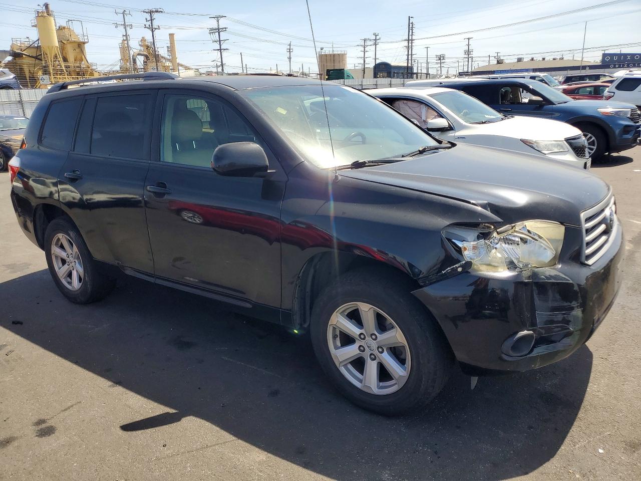 2008 Toyota Highlander Base Black vin: JTEDS41A582010187