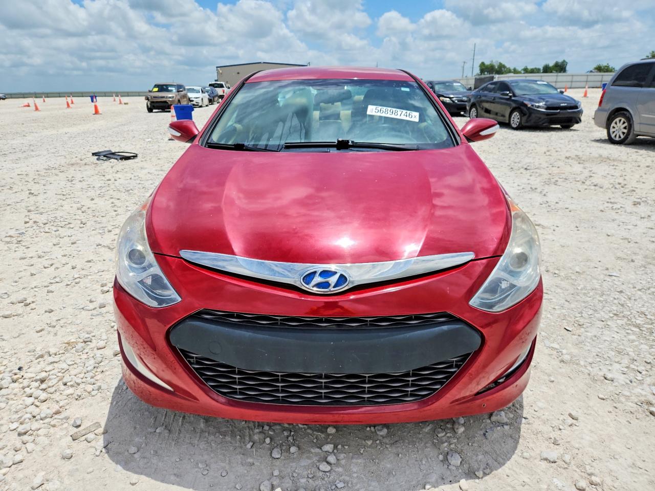 2013 Hyundai Sonata Hybrid Red vin: KMHEC4A4XDA066850