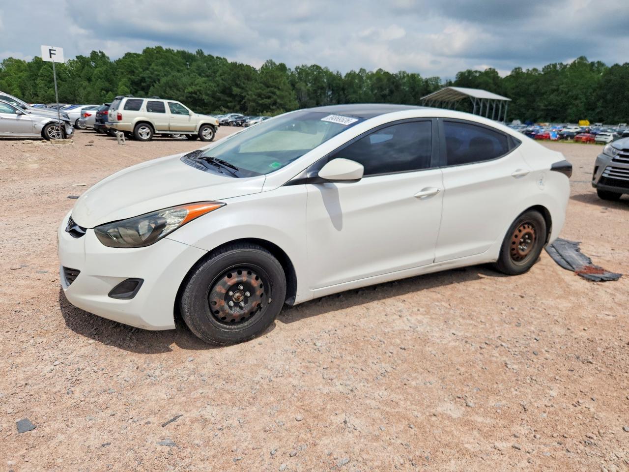 2013 Hyundai Elantra Gls White vin: 5NPDH4AE3DH445465