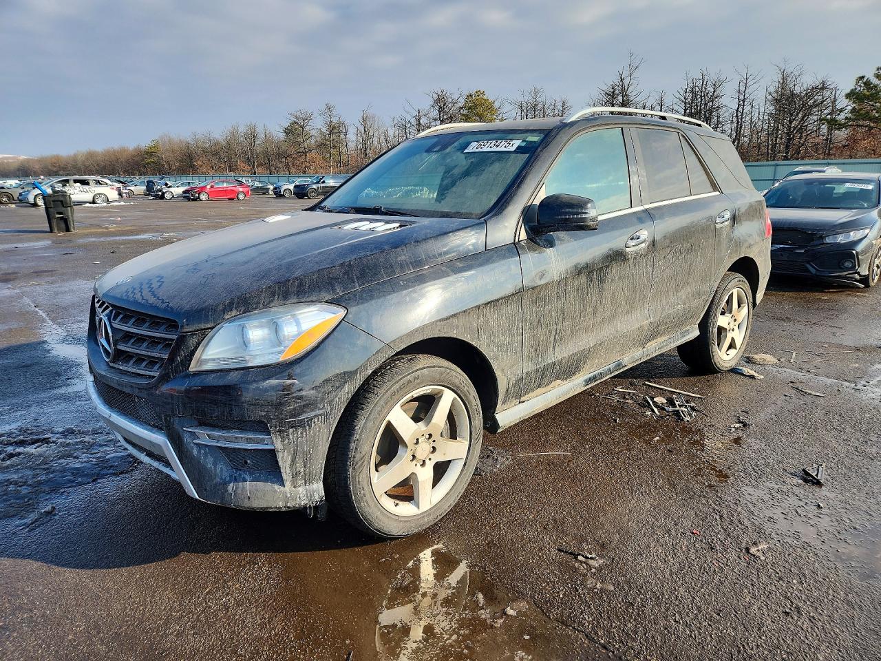2015 Mercedes-benz Ml 400 4matic Black vin: 4JGDA5GB0FA461796
