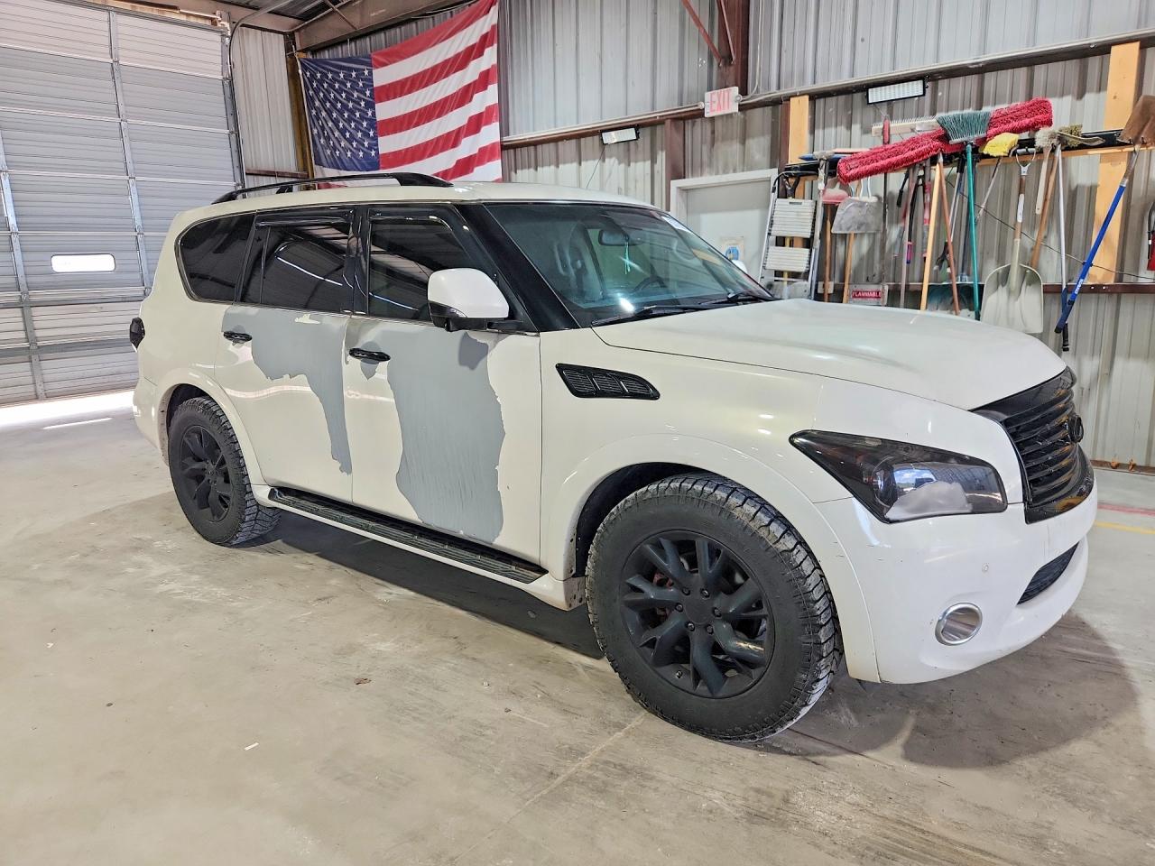 2013 Infiniti Qx56 Base White vin: JN8AZ2NE5D9040686