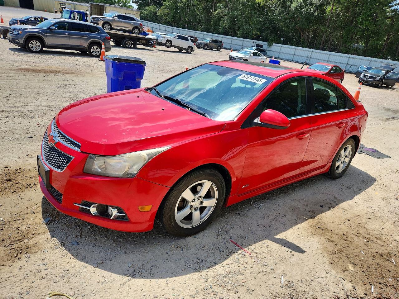 2014 Chevrolet Cruze Lt Red vin: 1G1PC5SB7E7232829