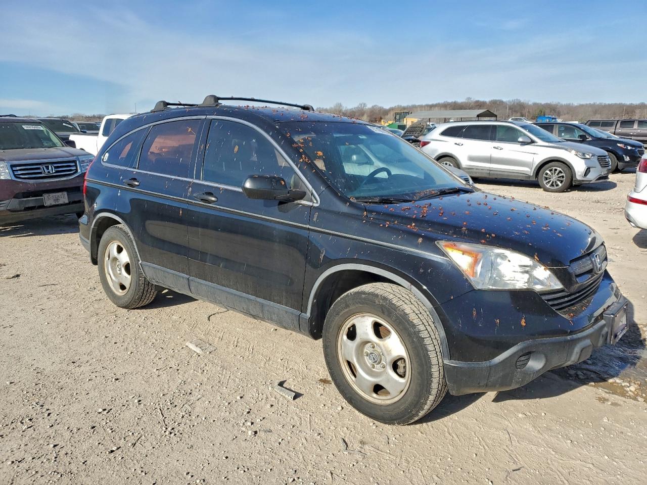 2008 Honda Cr-v Lx Black vin: JHLRE483X8C075414