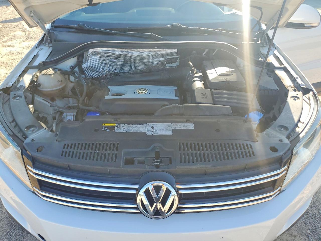 2013 Volkswagen Tiguan S White vin: WVGAV3AXXDW566460