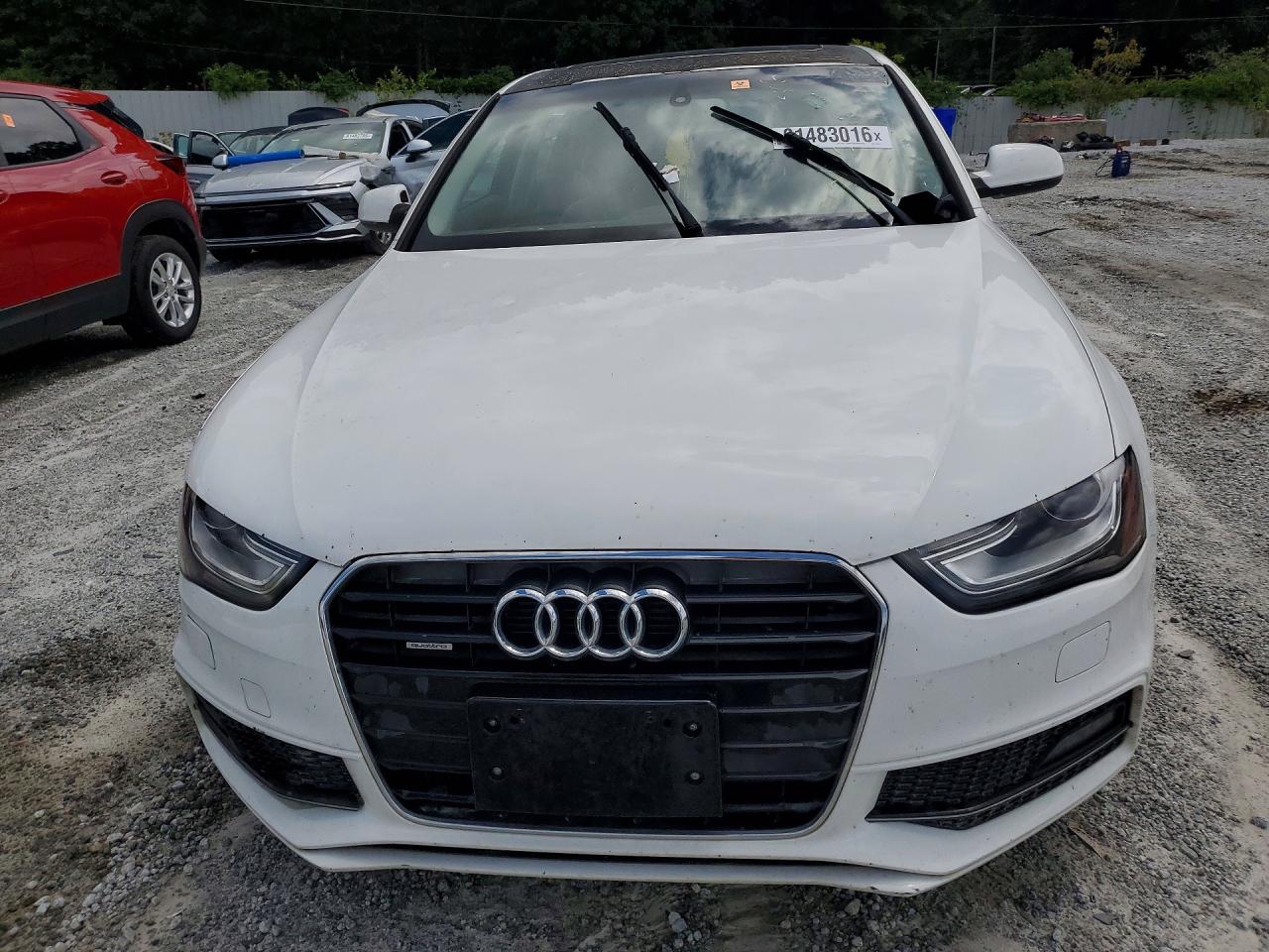 2014 Audi A4 Premium Plus White vin: WAUFFAFLXEN043977