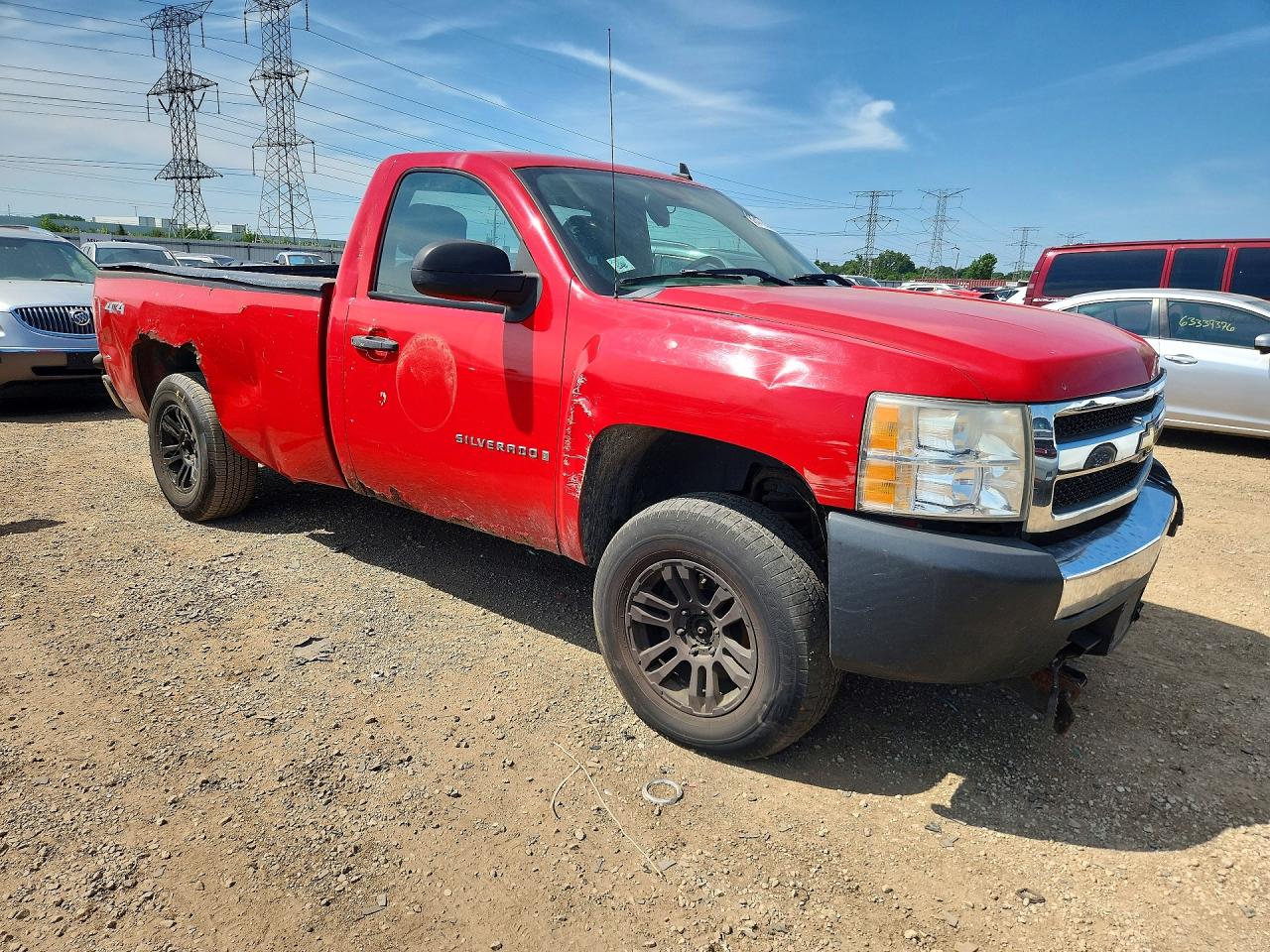 2008 Chevrolet Silverado K1500 Red vin: 1GCEK14C28Z218619