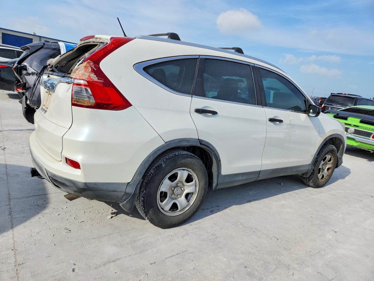 2015 Honda Cr-v Lx White vin: 5J6RM3H36FL027555