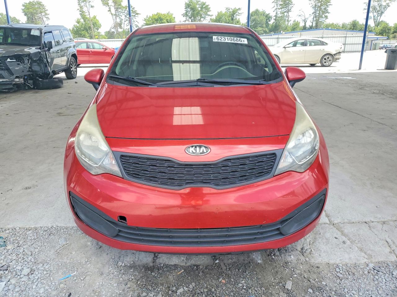 2015 Kia Rio Lx Red vin: KNADM4A33F6464800