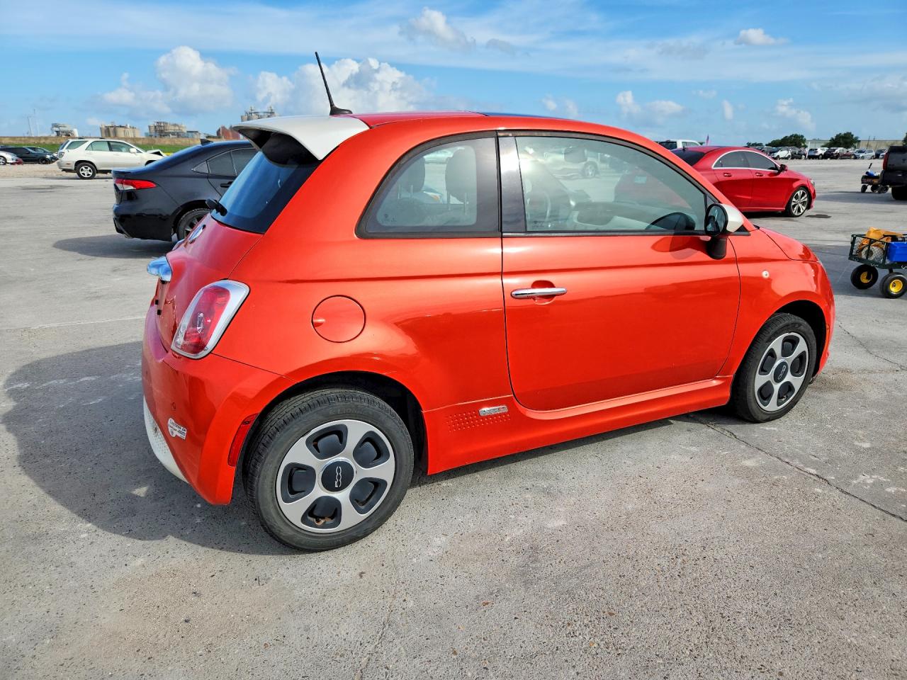 2014 Fiat 500 Electric Orange vin: 3C3CFFGE5ET225268