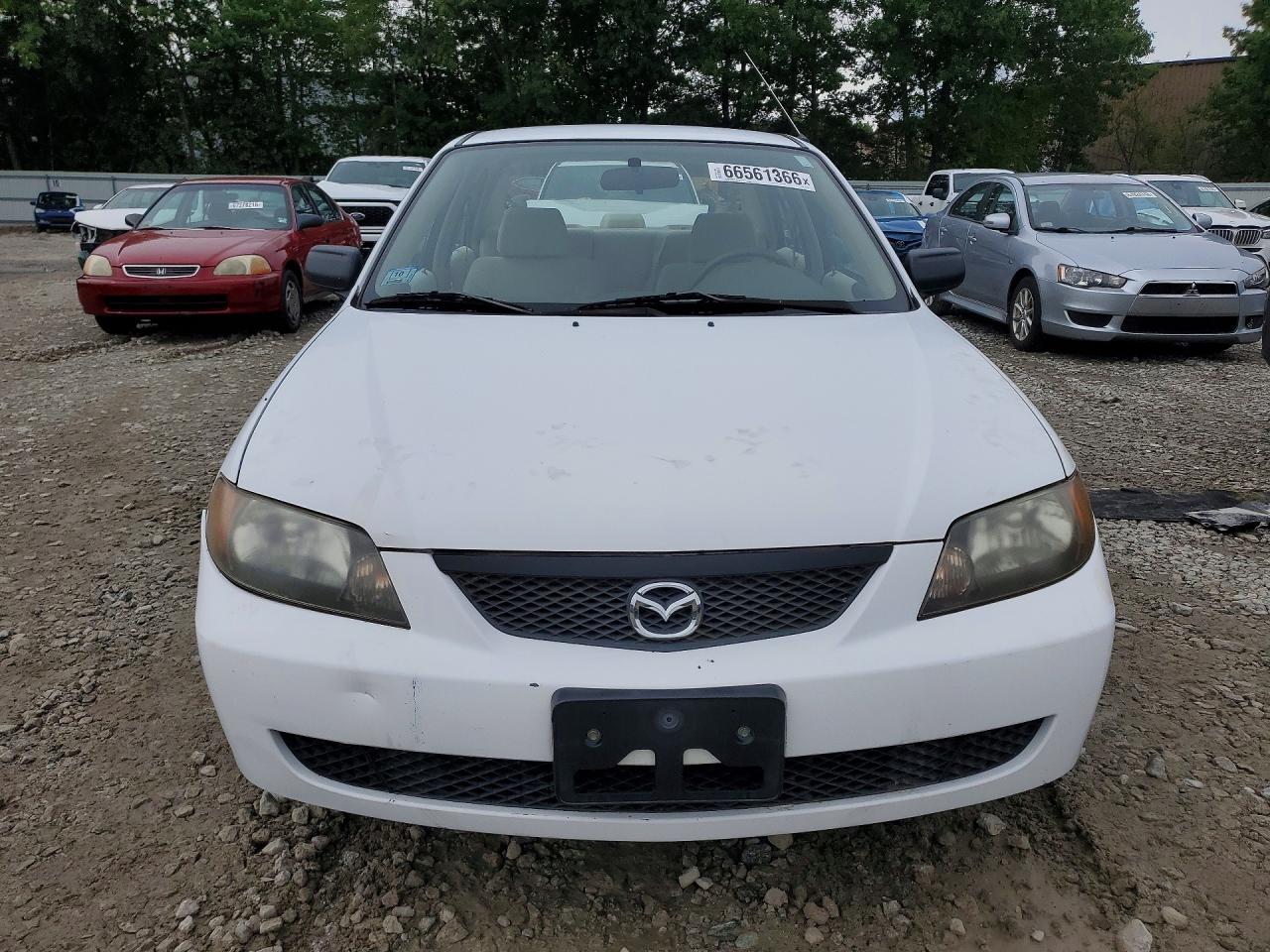 2003 Mazda Protege Dx White vin: JM1BJ225730162982