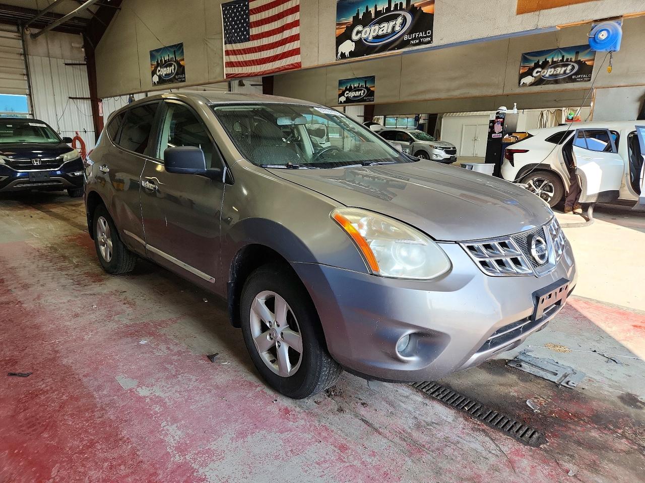 2013 Nissan Rogue S Gray vin: JN8AS5MV6DW652355
