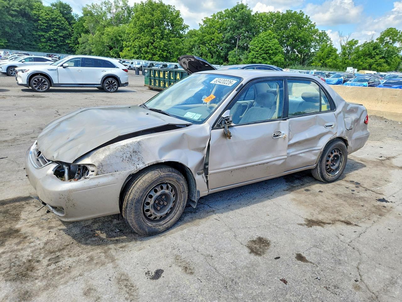 2002 Toyota Corolla Le Бежевый vin: 2T1BR12E82C548835