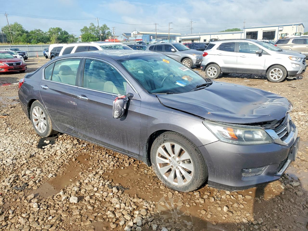 2014 Honda Accord Ex Gray vin: 1HGCR2F71EA106107