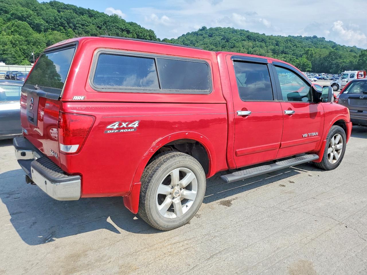 2008 Nissan Titan Xe Red vin: 1N6AA07C28N307554