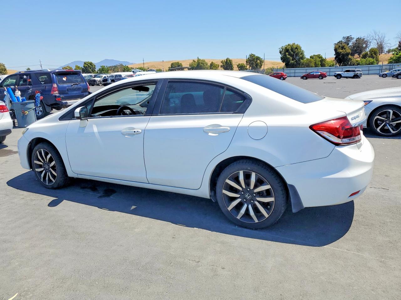 2015 Honda Civic Exl White vin: 19XFB2F96FE206252