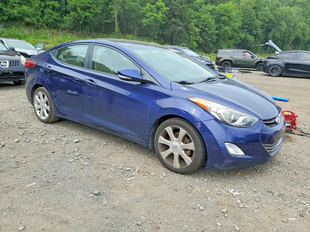 2013 Hyundai Elantra Limited Blue vin: 5NPDH4AE0DH326644