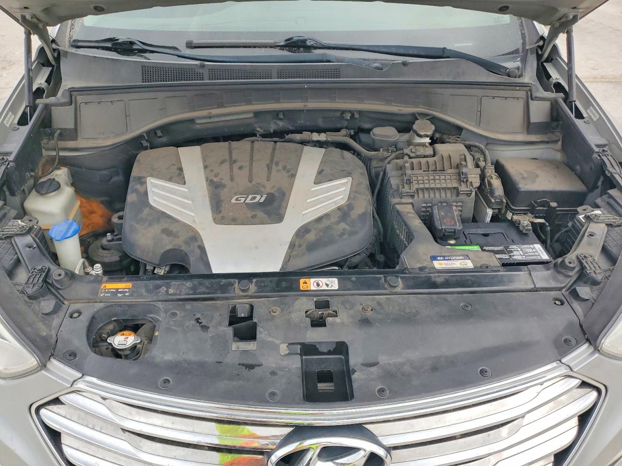 2014 Hyundai Santa Fe Gls Серебряный vin: KM8SM4HF1EU053556